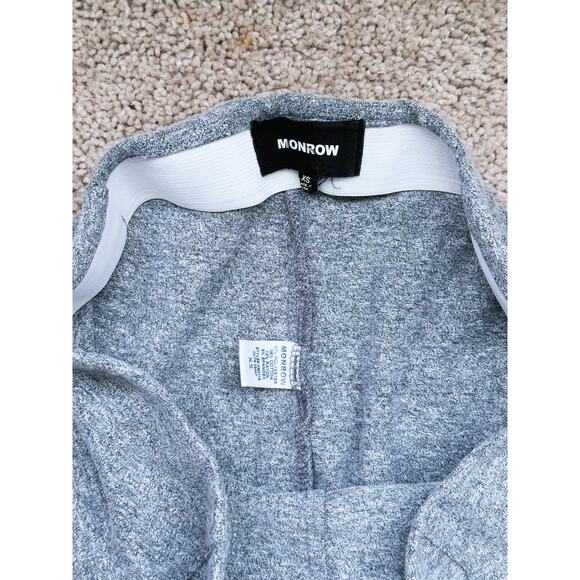 MONROW Flare Lounge Pants XS Heather Gray Stretch Neutral Luxury Cozy Athleisure - Picture 3 of 7